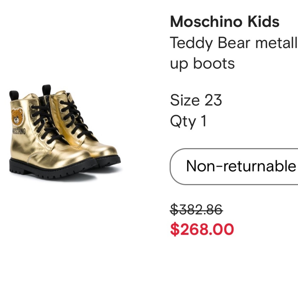 Moschino toddler boots